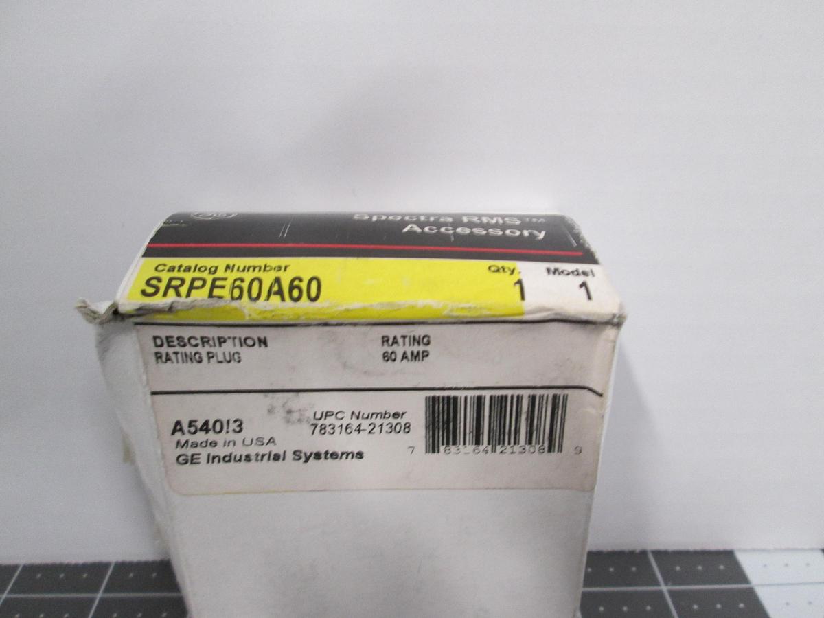 GE, SRPE60A60, Spectra RMS, 60A 480V Rating Plug SE150 MicroVersaTrip NEW