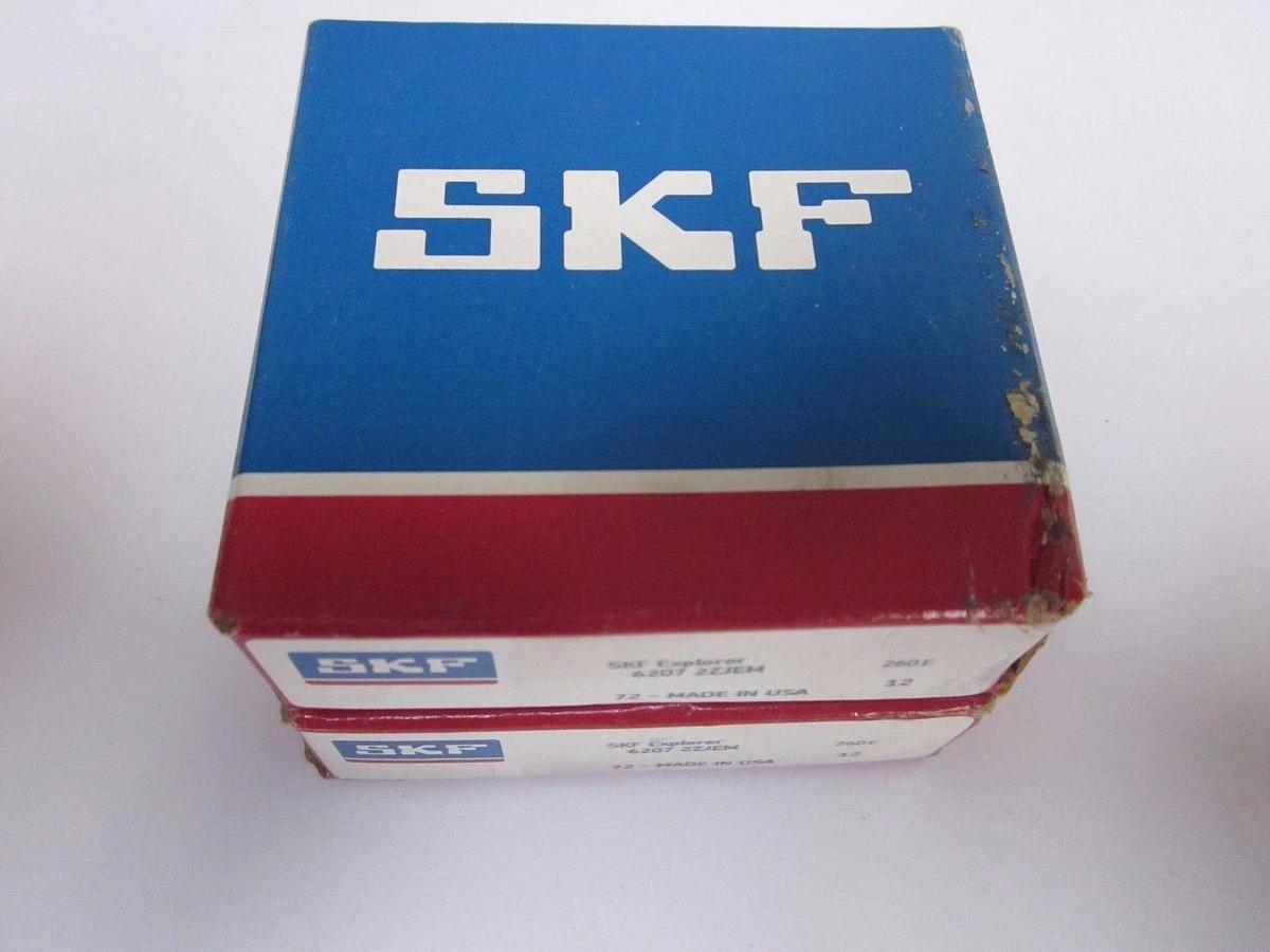 Used SKF Shielded- Deep Groove Radial Ball Bearing 6207 2ZJEM - LOT of 2