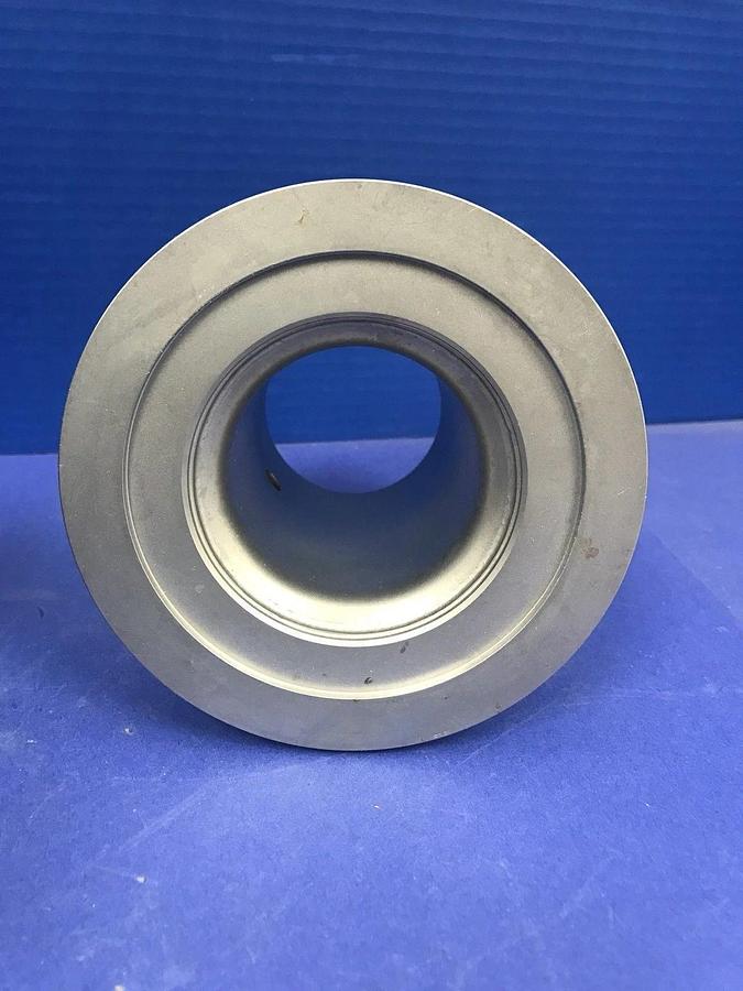 Used Stainless Steel Vacuum Fitting: ISO80 x ISO100 to ISO80 Full Nipple w/ 1 Port
