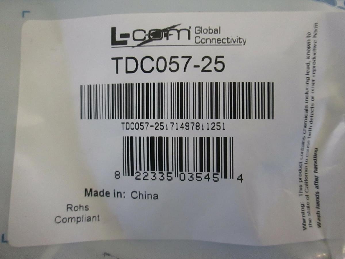 L-Com, TDC057-25, Flat Phone Cable, New