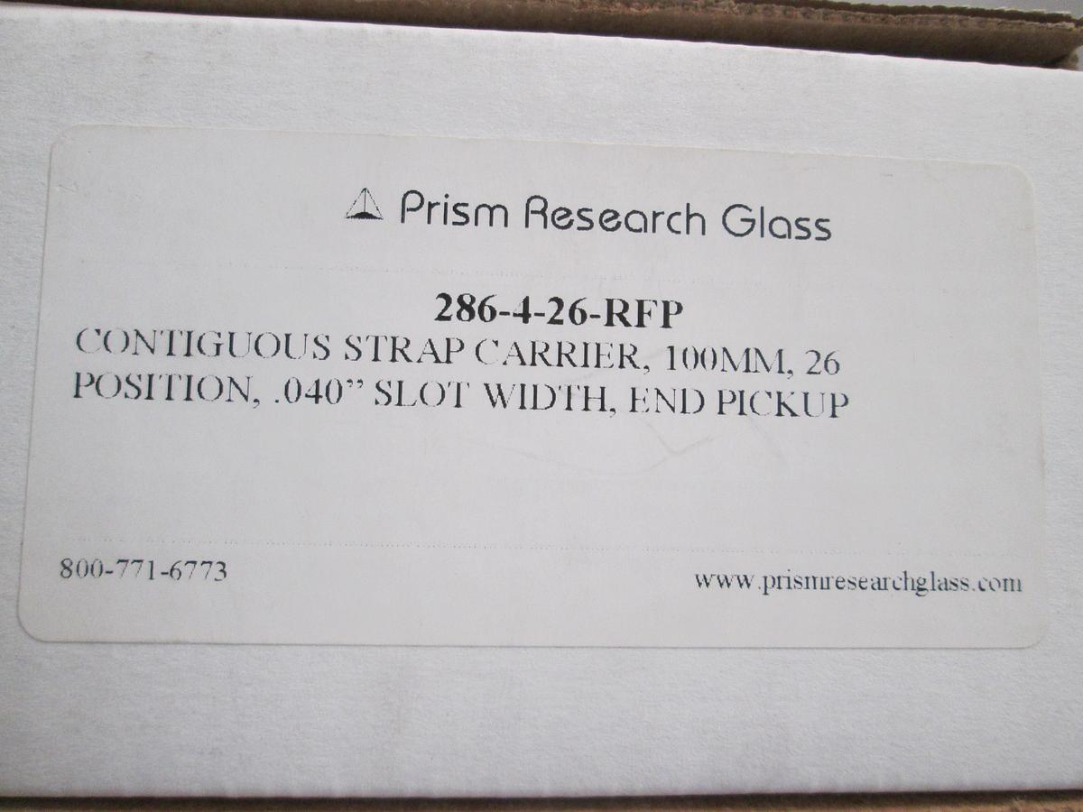 Used Prism Research Glass, 286-4-26-RFP, Contiguous Strap Carrier 100mm 26 Position