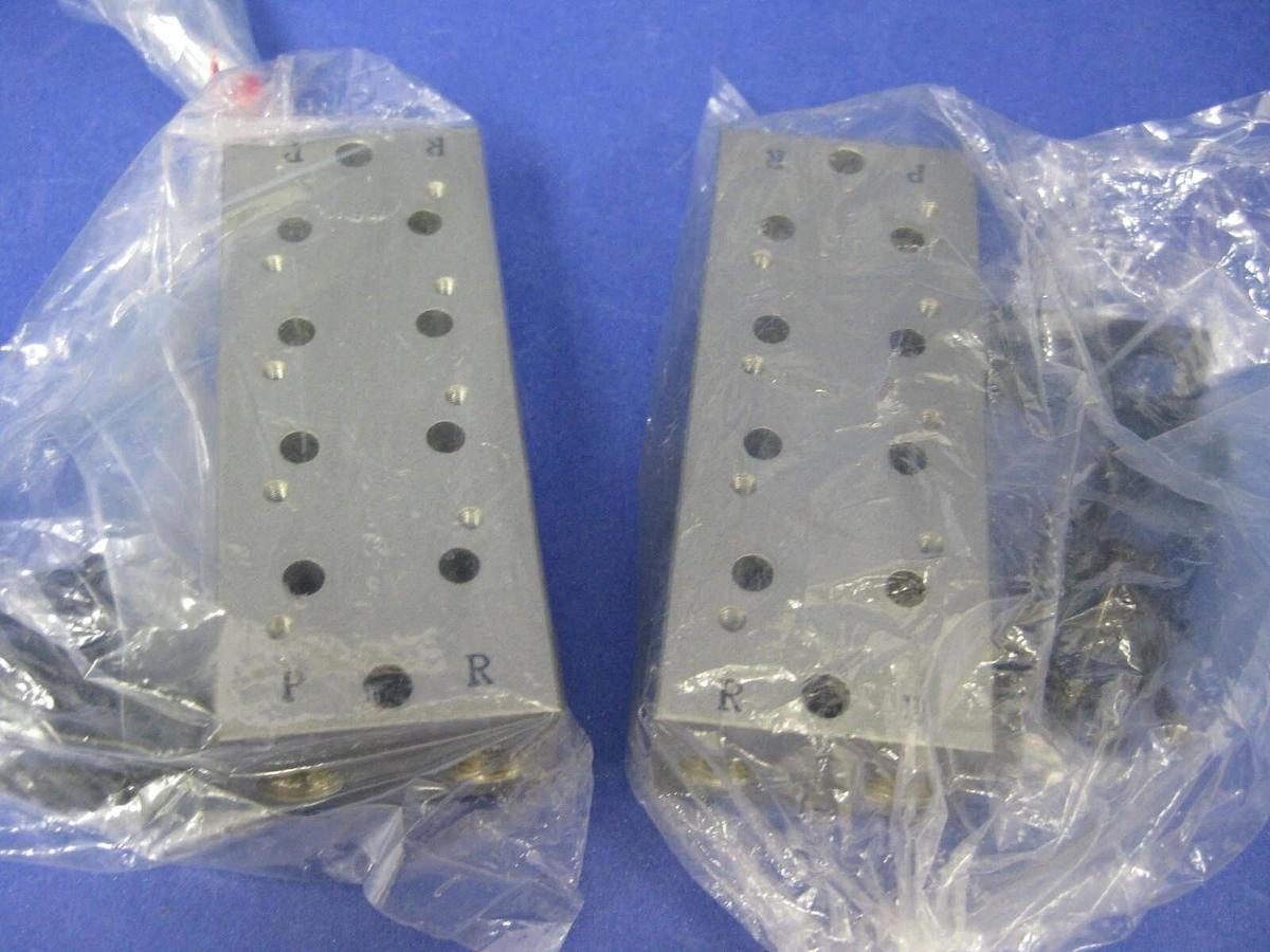 SMC NVV3Z5-20-041-00T 4 Station Manifold Block for VV3Z Valve, Lot of 2 New