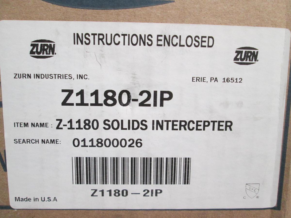 Zurn, Z1180-2IP, Z-1180, 2" Solids Interceptor Waste Drain New in Box