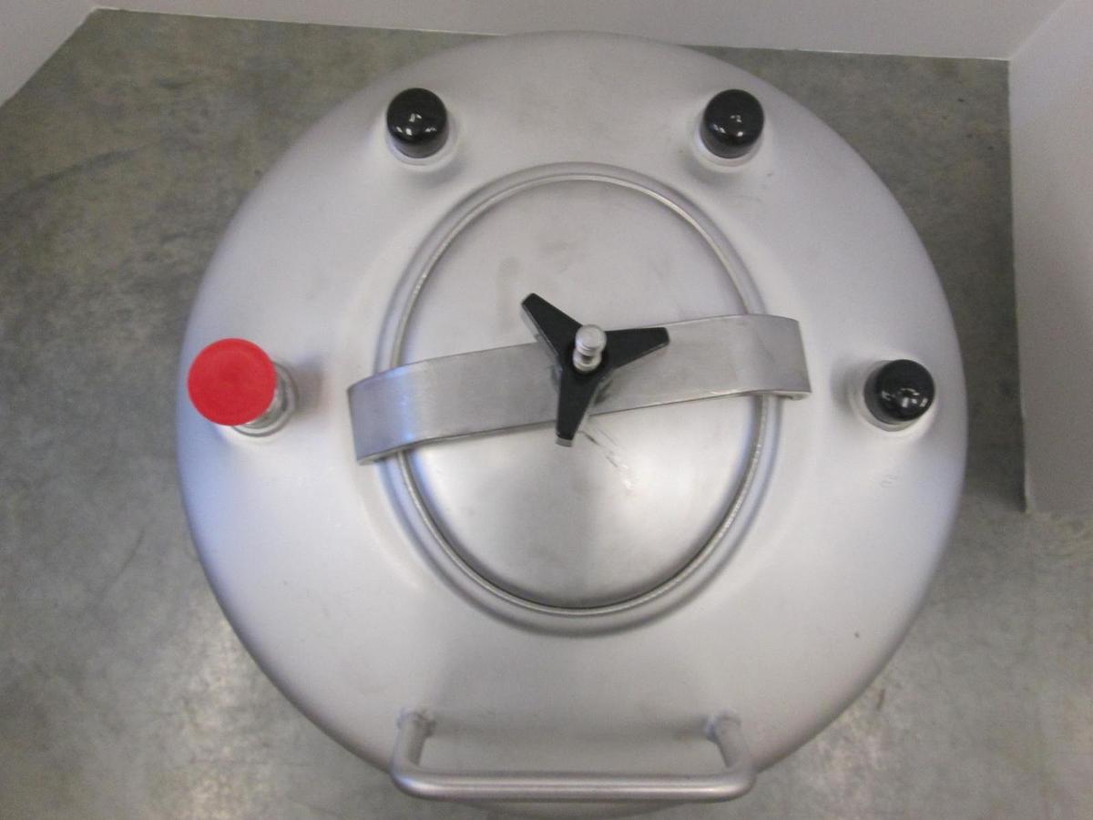 Used ALLOY PRODUCTS CORP, 5GAL PRESSURE CANISTER 12" DIA WIDE MOUTH, New