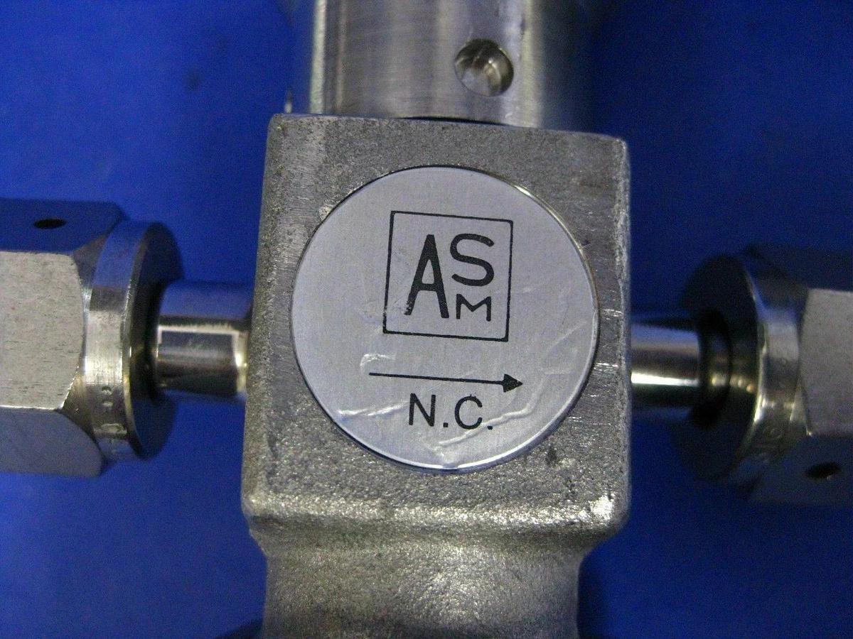Used ASM Pneumatic, NC, Test Helium Valve, 3x10(-9) atm.cm3/sec - LOT of 2, Used
