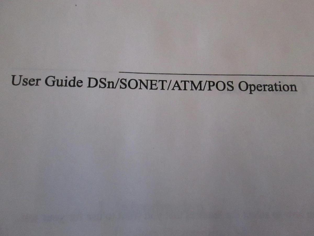 Used OmniBER 719 SONET User Guide, Used