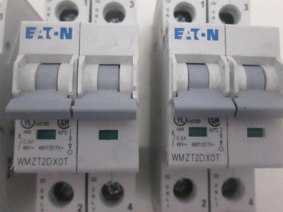Used Eaton, Various 2 Pole Circuit Breakers, Used, Lot of 7