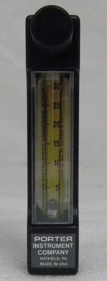 Used Porter B-2063 Flowmeter, 0-30, NEW Watkins Johnson 907023-003