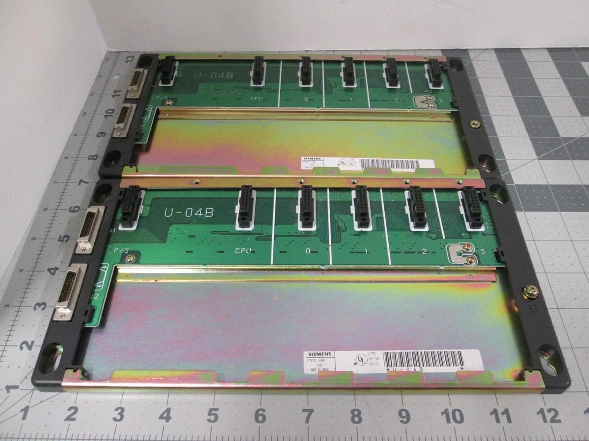Used Siemens Simatic, U-04B 9303, Backplane 4 Slot Rack Module, Used, Lot of 2