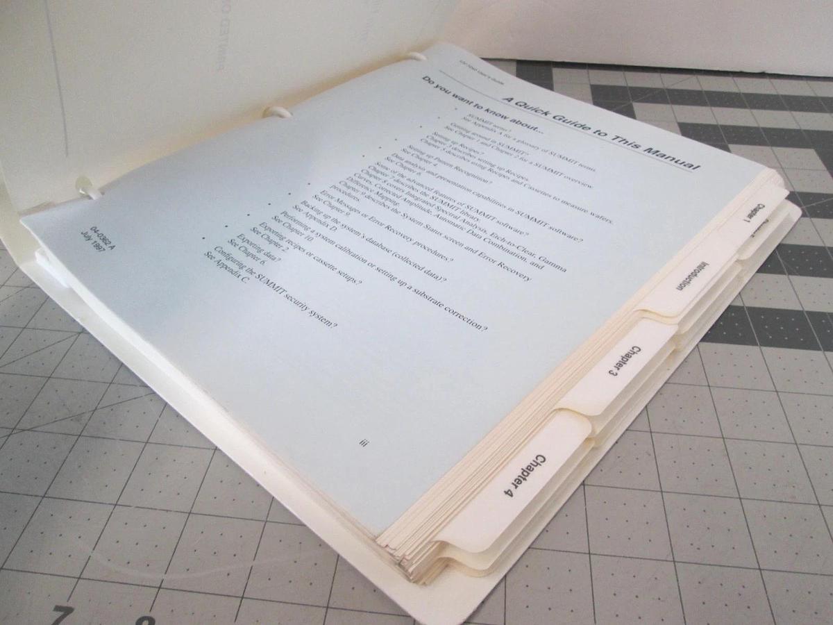 Used Tencor, UV-10x0 Thin Film Measurement Systems w/ Summit Vers 2, User Guide, Used