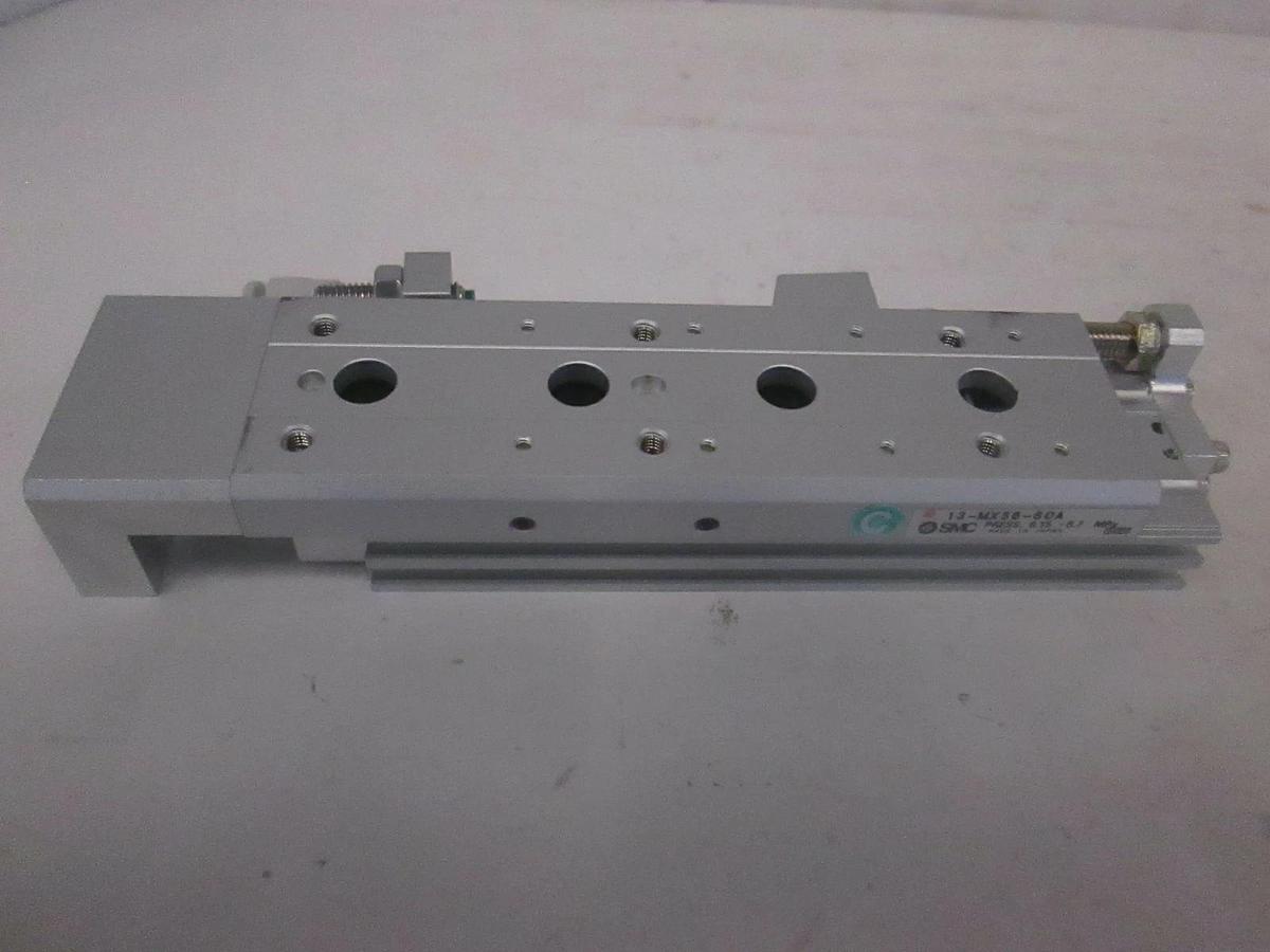 Used SMC 13-MXS6-50A Pneumatic Linear Guided Air Cylinder, Used