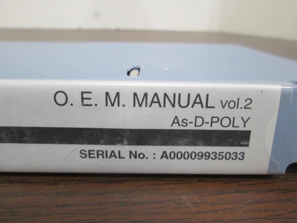 Used Tokyo Electron, ALPHA-8S-E, As-D-Poly O.E.M. Manual, Vol 2, Used