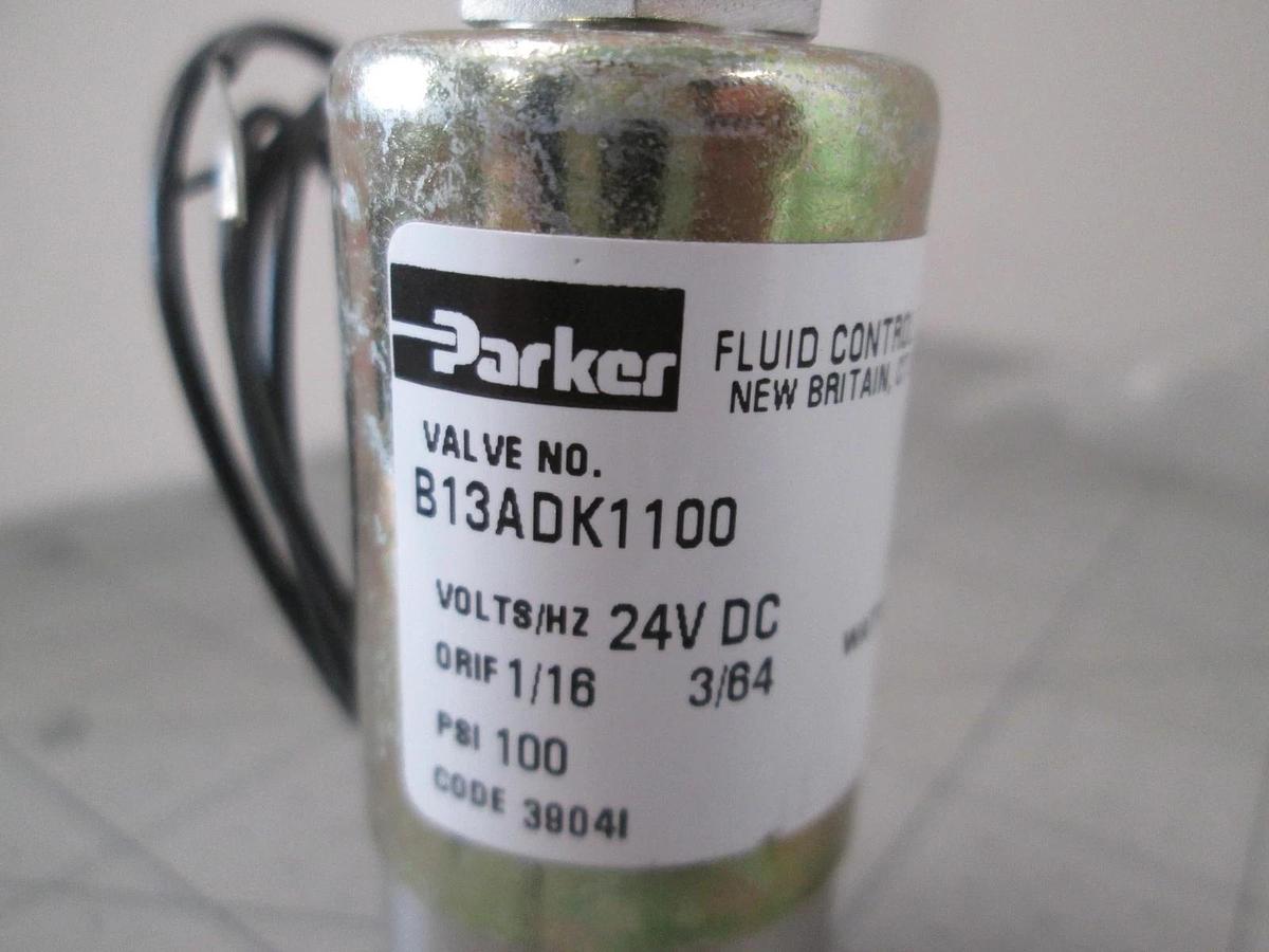 Parker, B13ADK1100, Solenoid Valve, 24V, 100PSI, New