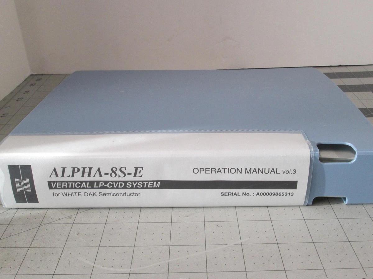 Used TEL Tokyo, ALPHA-8S, Operation Manual VOL. 3, Used