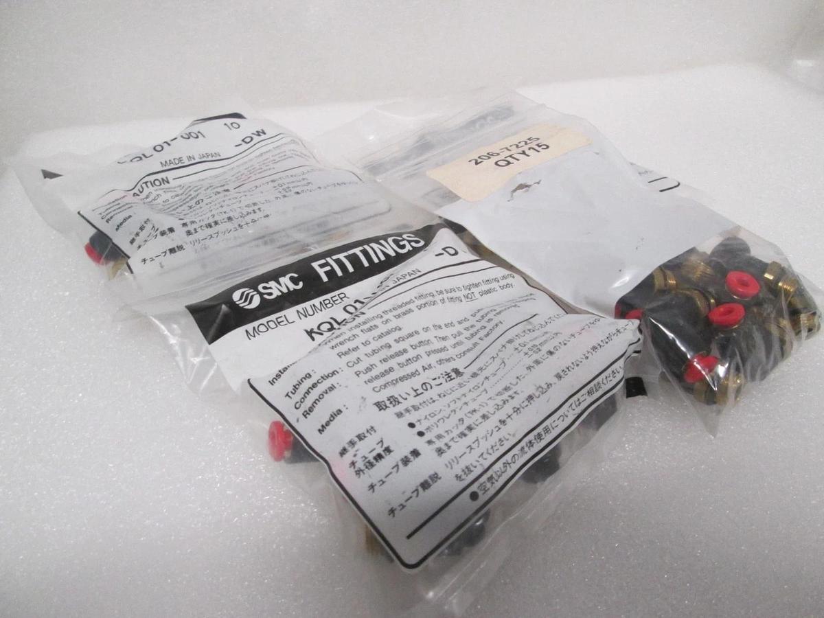 SMC, KQL 01-U01, Elbow Fitting, New, Lot of 45