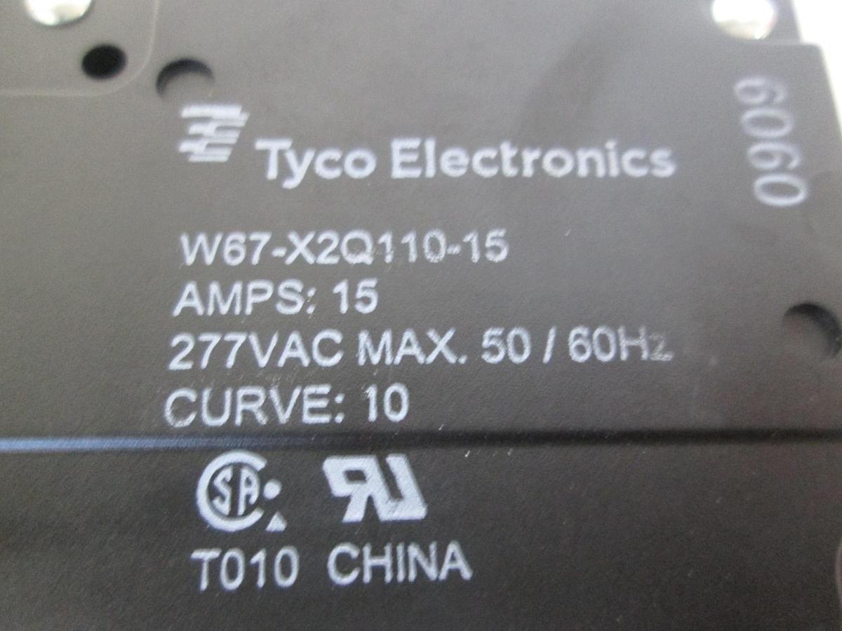 Tyco Electronics, W67-X2Q110-15, Circuit Breaker, 15A, 277VAC Max, New, Lot of 2