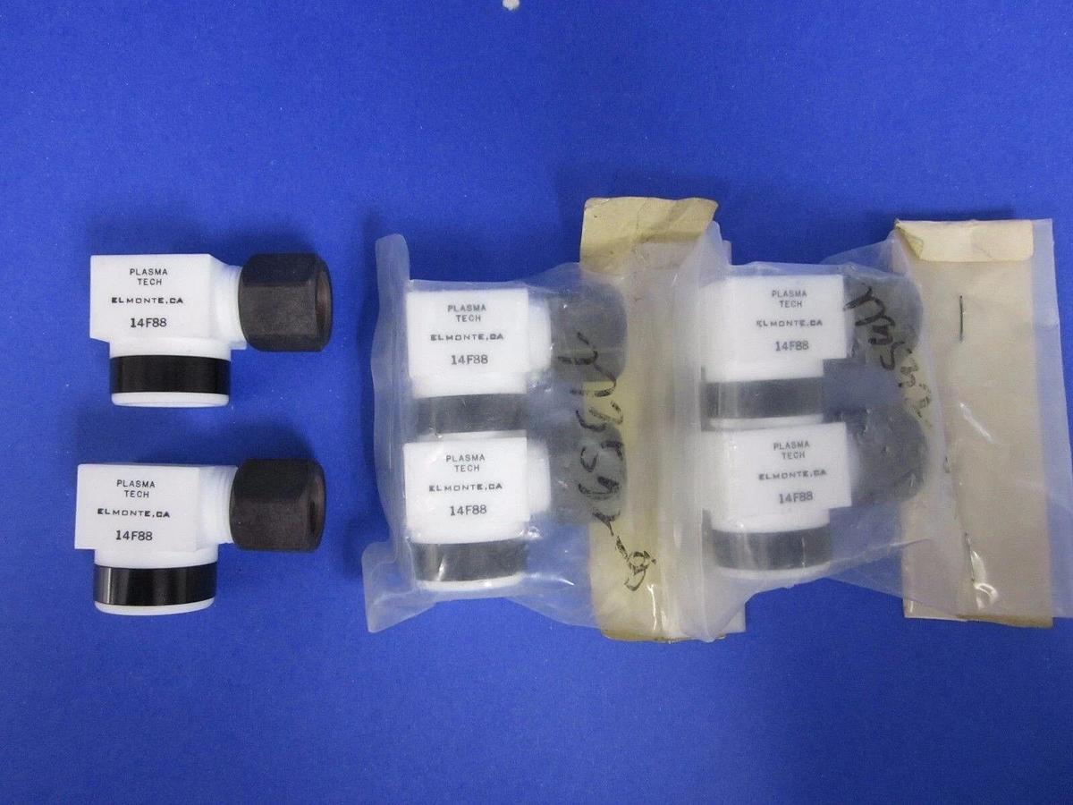 Plasma Tech Elbow Female Connector 14F88, 1/2" Tube x Pipe Thread - Lot of 6