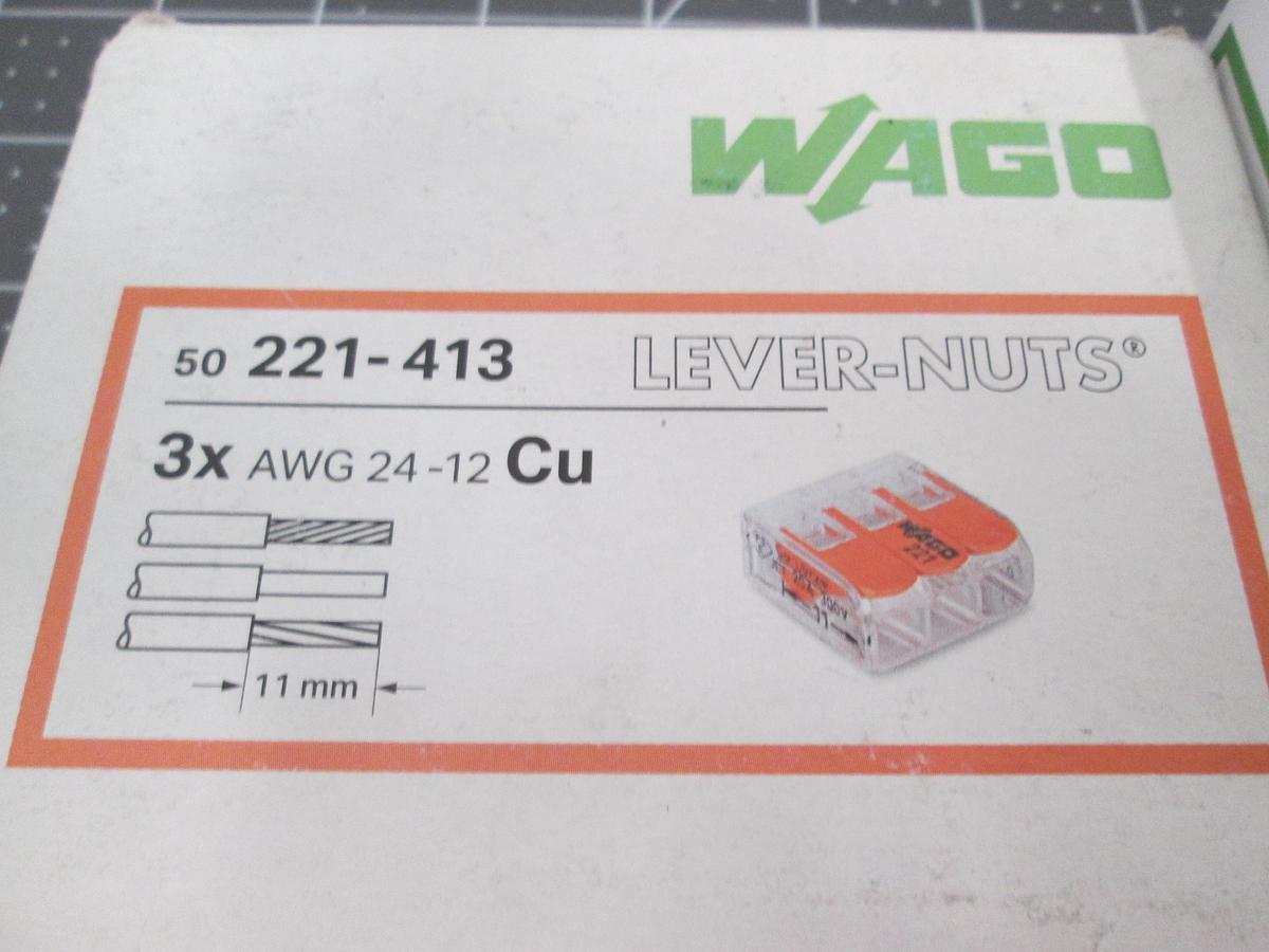 Used WAGO, Wire Connectors Lot of 6 Boxes 221-613, 773-173, 222-415,221-413-773-114