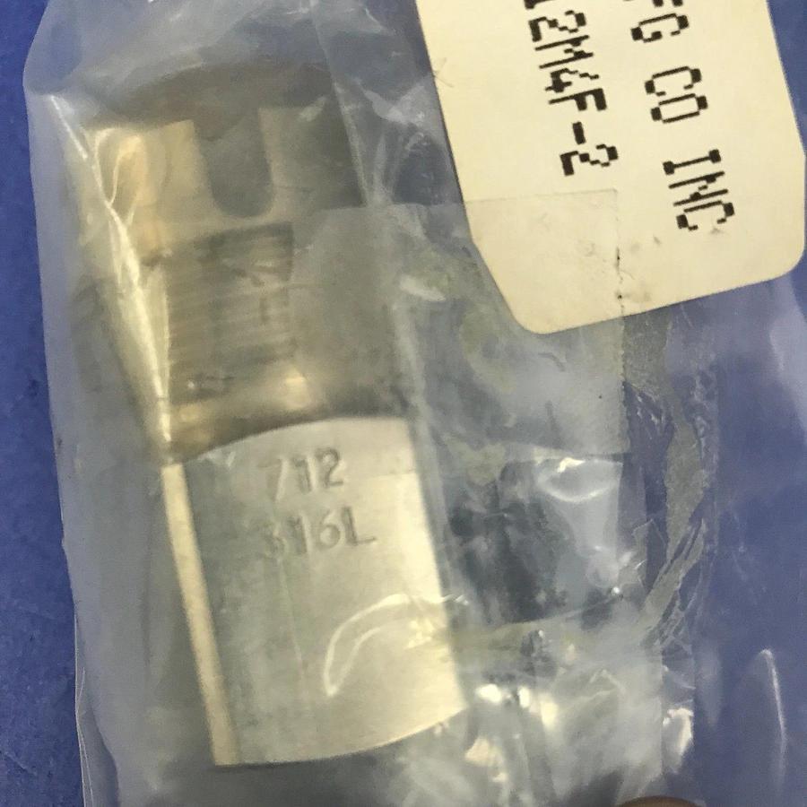 Ewal 57-712M4F-2 CGA 617 Cylinder Outlet Adapter, 1/4" NPT Female, New
