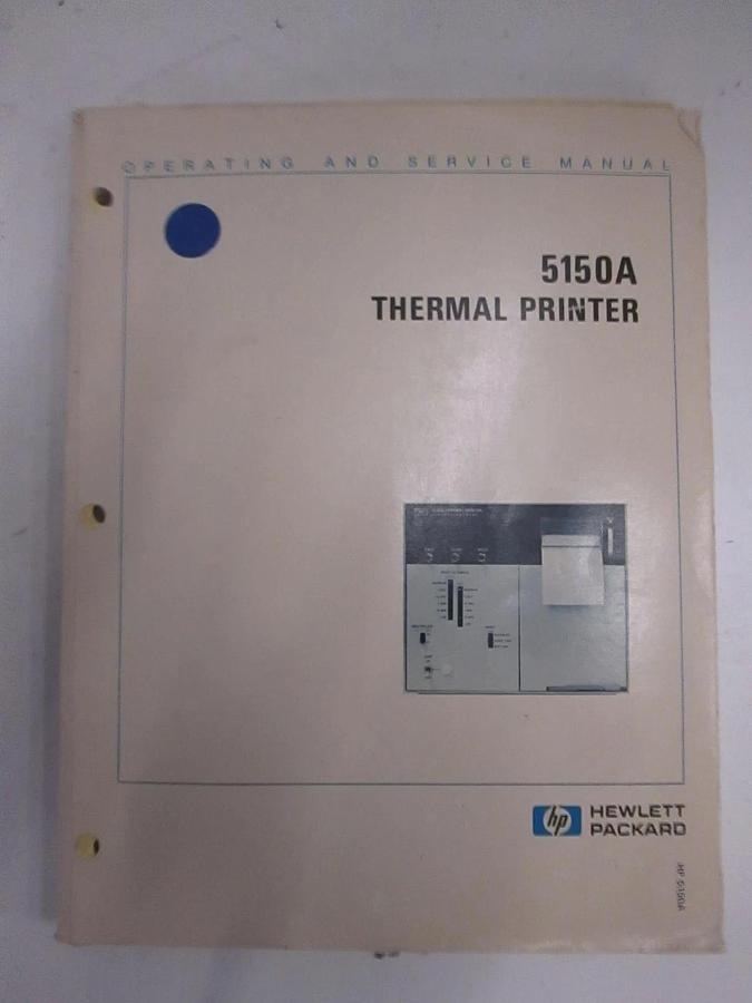 Used HP 5150A Thermal Printer, Operating and Service Manual, Used