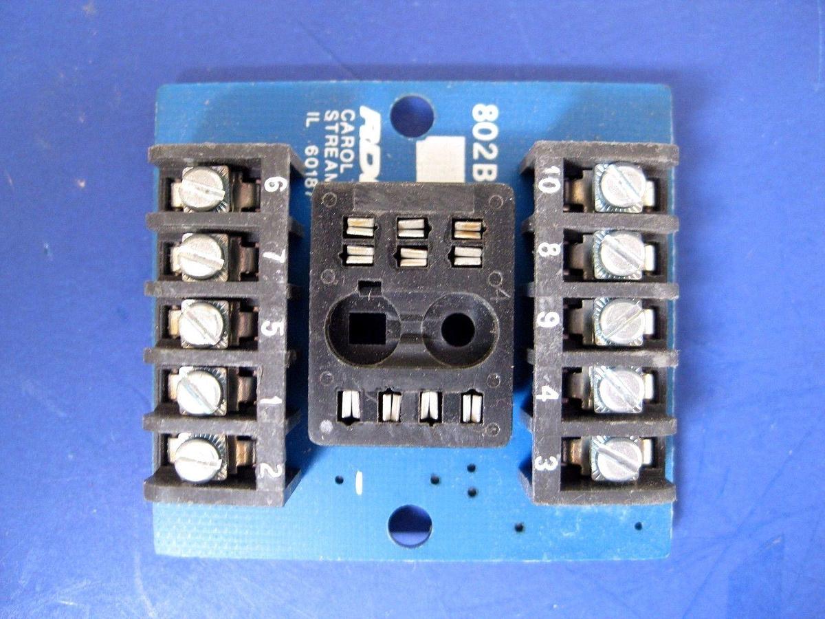 Used Augat RDI 802BS 10 Position Socket Relay - Lot of 5 Used