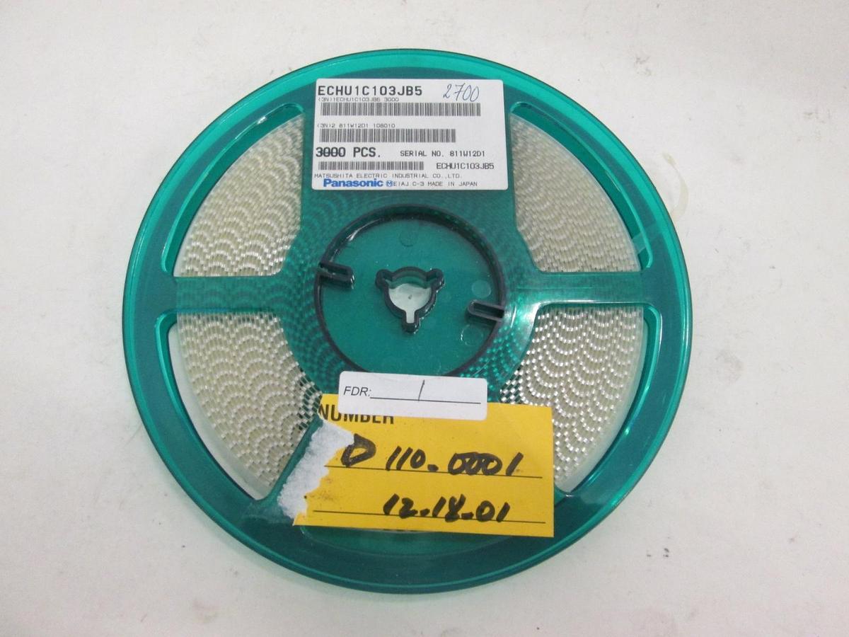 Panasonic, Capacitor, ECHU1C103JB5, New, Lot of 2700