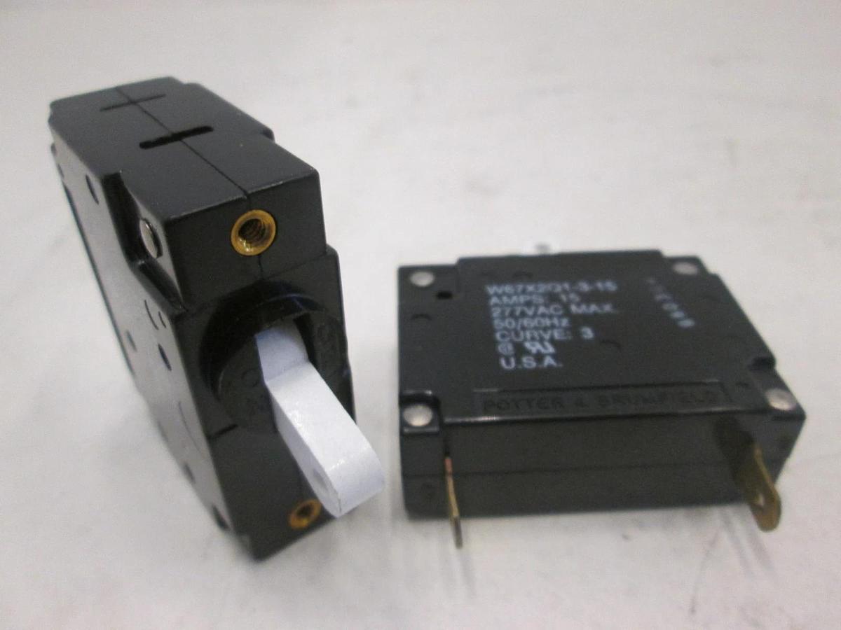 Used Potter & Brumfield, W67X2Q1-3-15, Circuit Breaker Switch, Used, Lot of 2