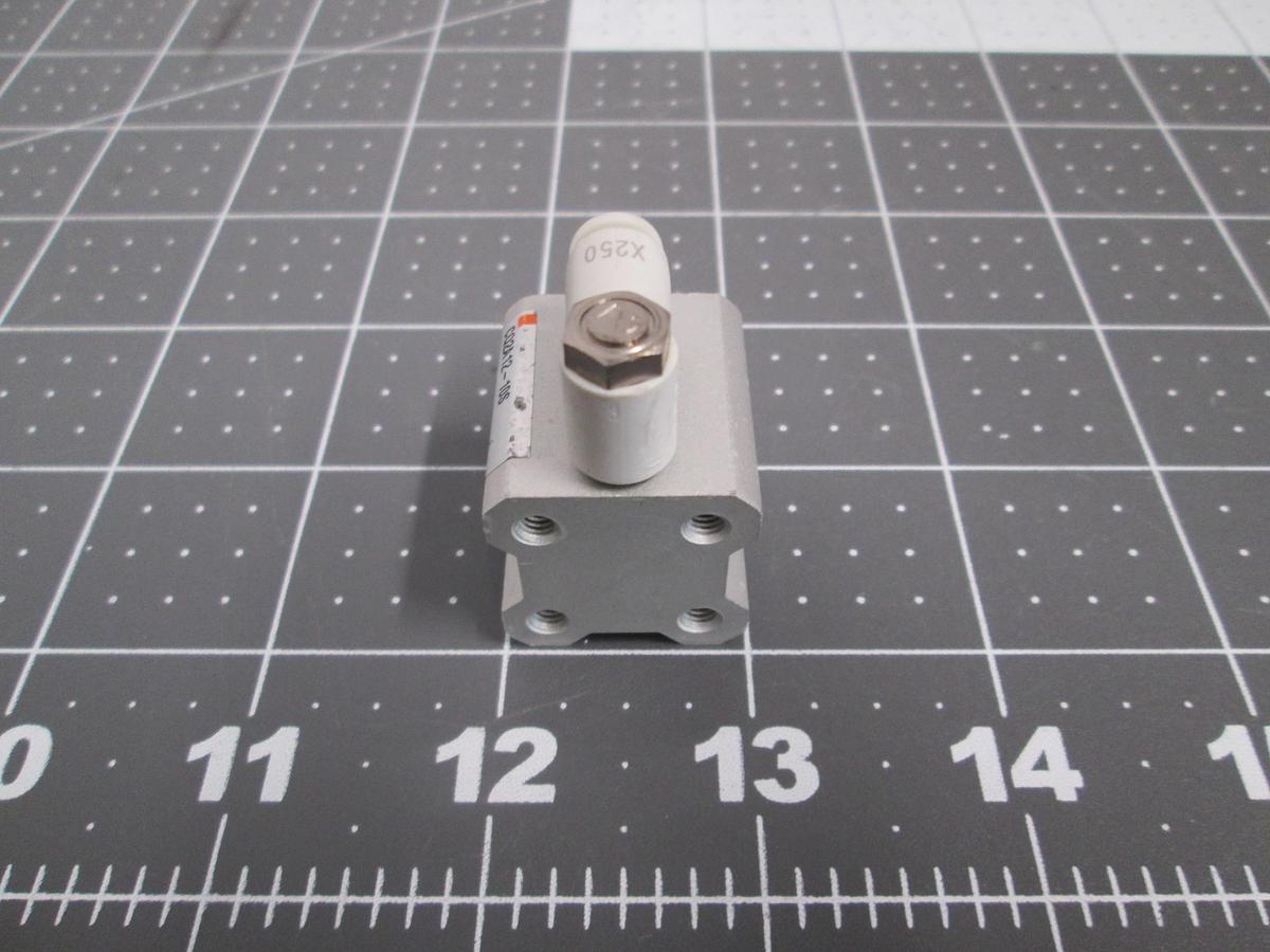 Used Lot of 2 SMC CQ2A12-10S Compact Pneumatic Cylinder Single Acting Spring Return