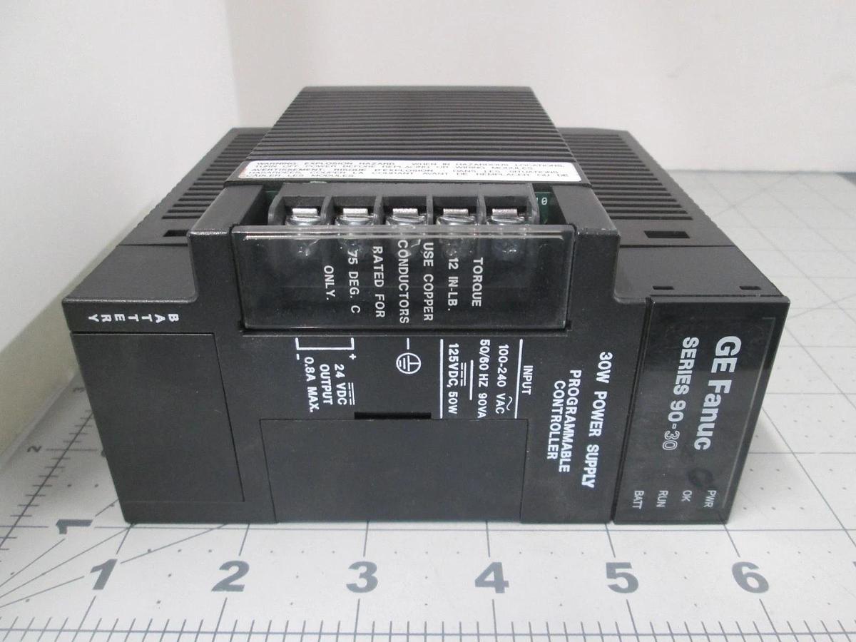 Used GE Fanuc, IC693PWR321P, 30W Power Supply, Series 90-30 Programmable Control Used