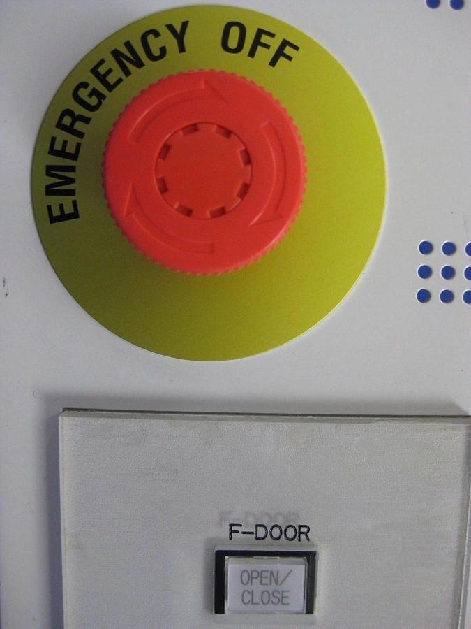 Used Tokyo Electron Limited TEL Emergency Shut Off and Control Panel, F-Door/Cassette