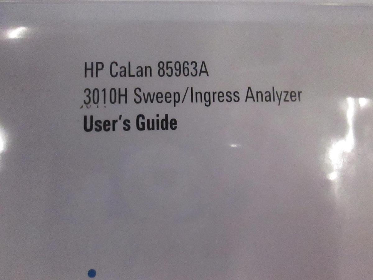 Used Agilent CaLan 85963A 3010H Sweep/Ingress Analyzer User's Guide, Used