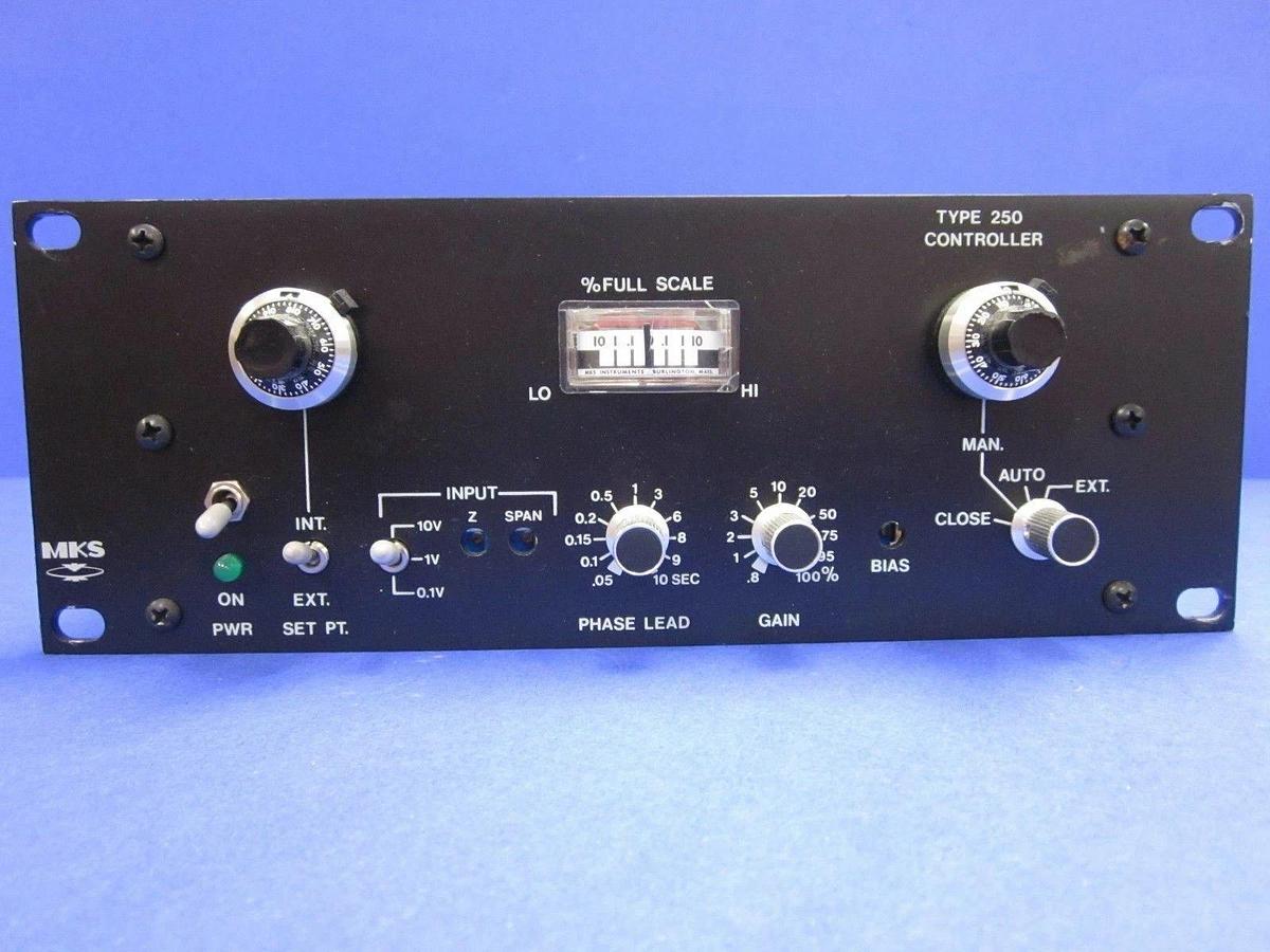 Used MKS Type 250l Controller, 250-1-A,10-0-10 % Full Scale