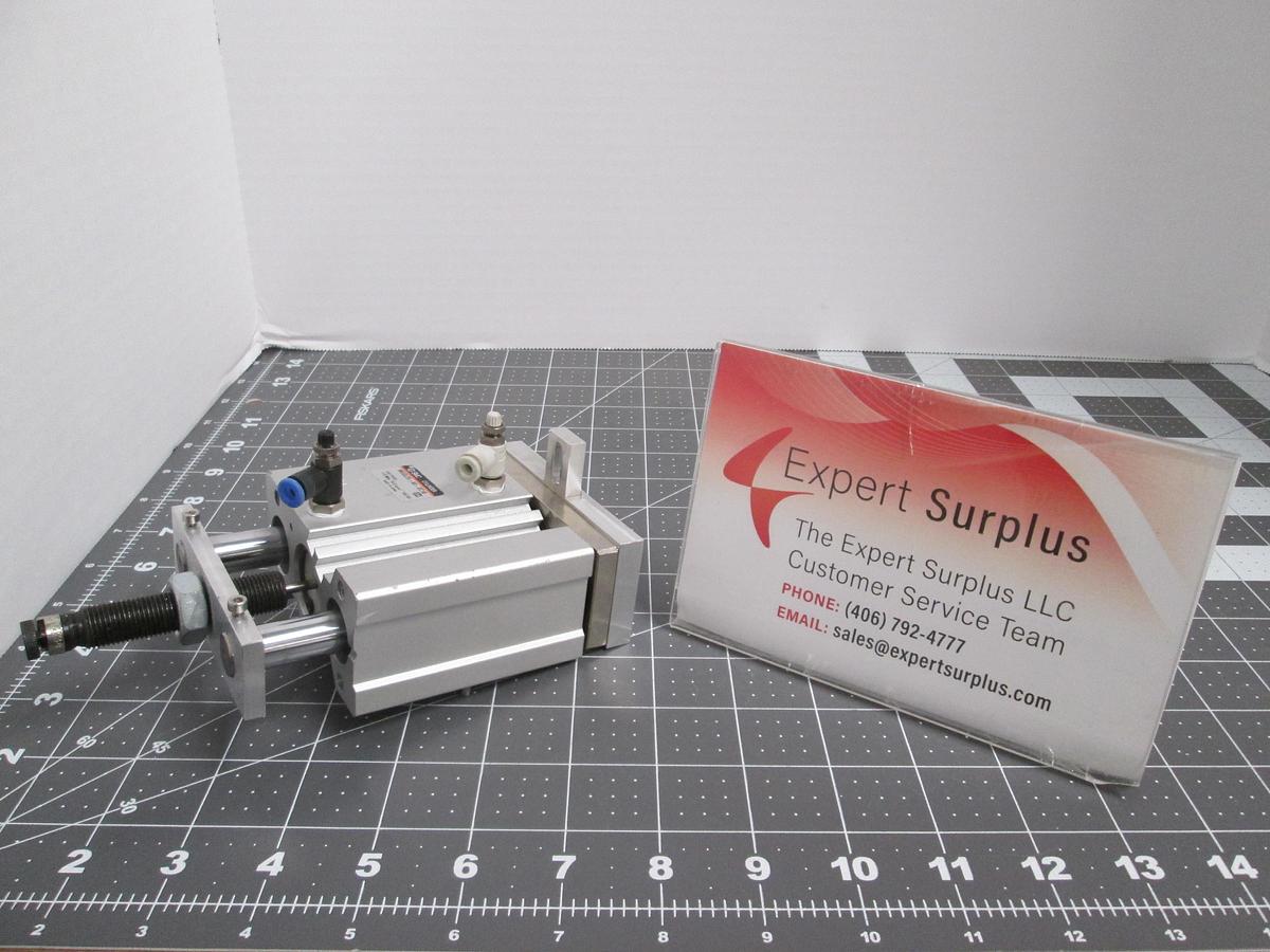 Used SMC MGQL25-40-XC18 Guided Cylinder Adjustable Stroke Pneumatic Actuator
