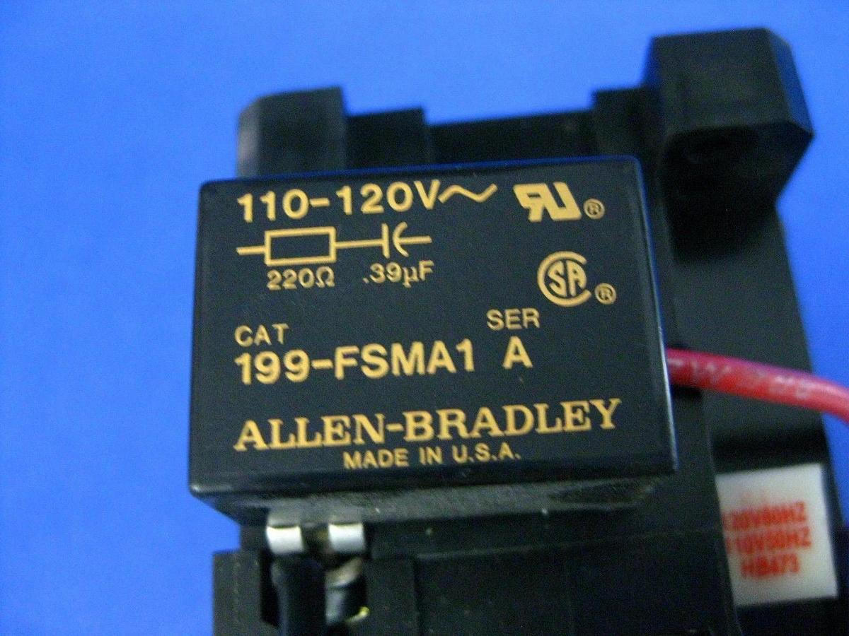 Used Allen-Bradley Timing Relay 196-FT B w/ Contactor 100-A24ND3, Used