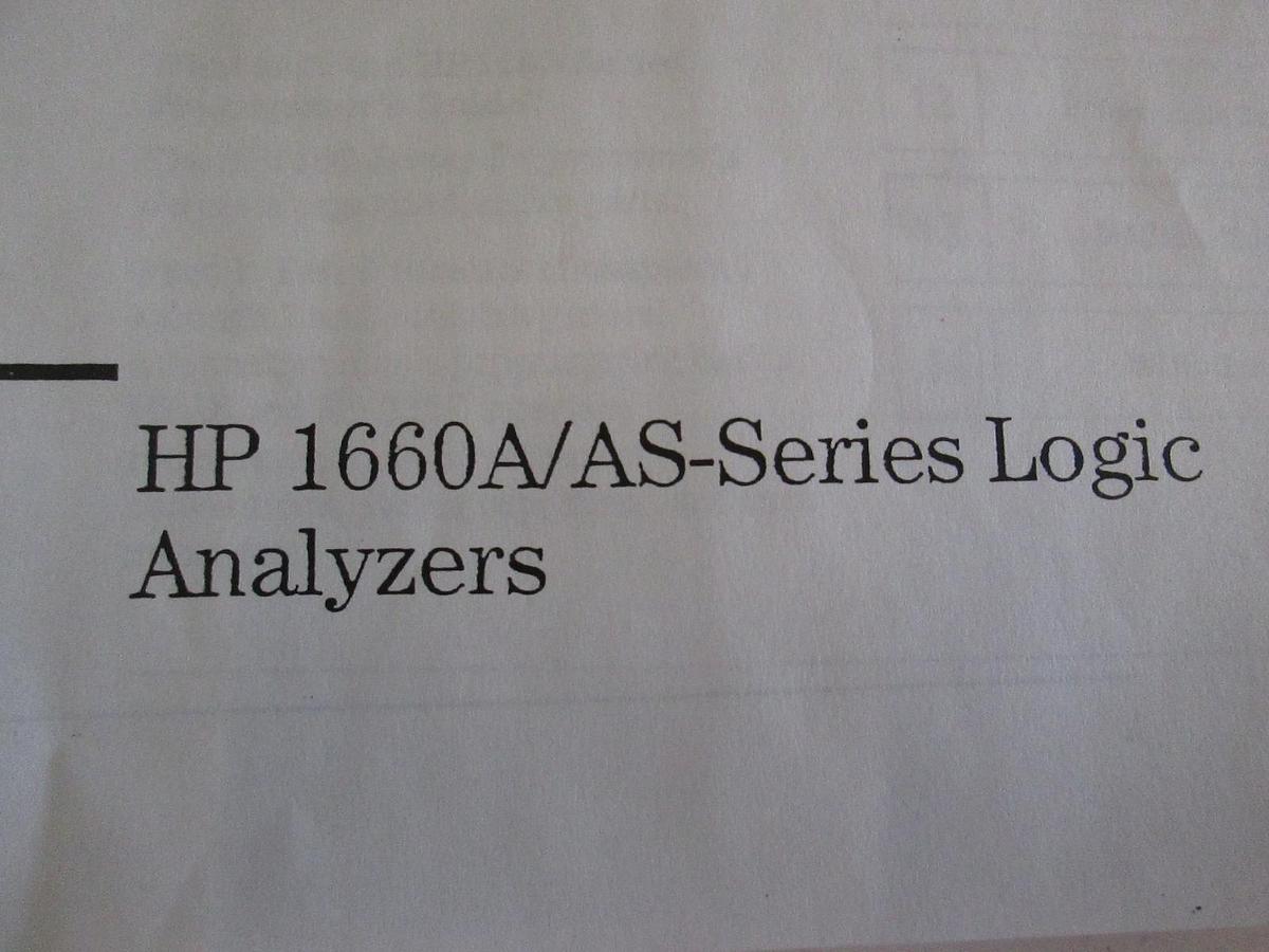 Used HP 1660A/AS-Series Logic Analyzer Programming Manual, Used