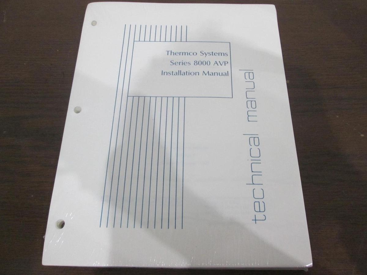 Used SPT Micro SVG , Series 8000 AVP, 165908-001, Rev E, Installation Manual, New
