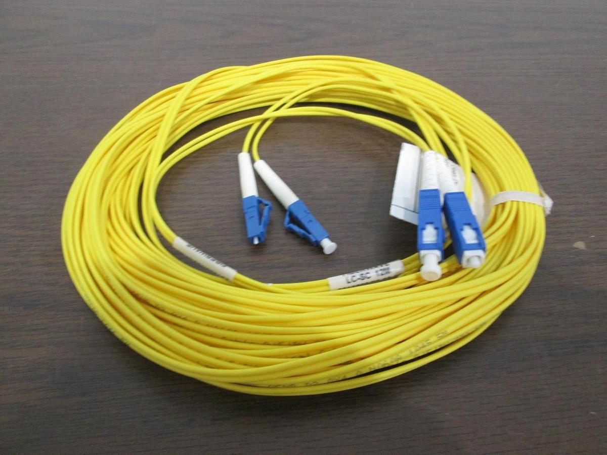 Used FiberWave Corp., LC-SC SM DUP 12 Meter, Fiber Optic Cable, Used