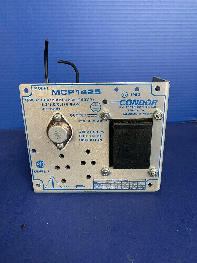 Used Condor Power Supply MCP1425, 12V Output, Used