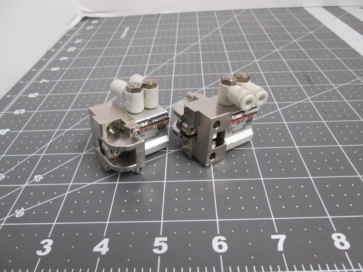 Used SMC CQ2B12-5DC Compact Pneumatic Cylinder Lot of 2 