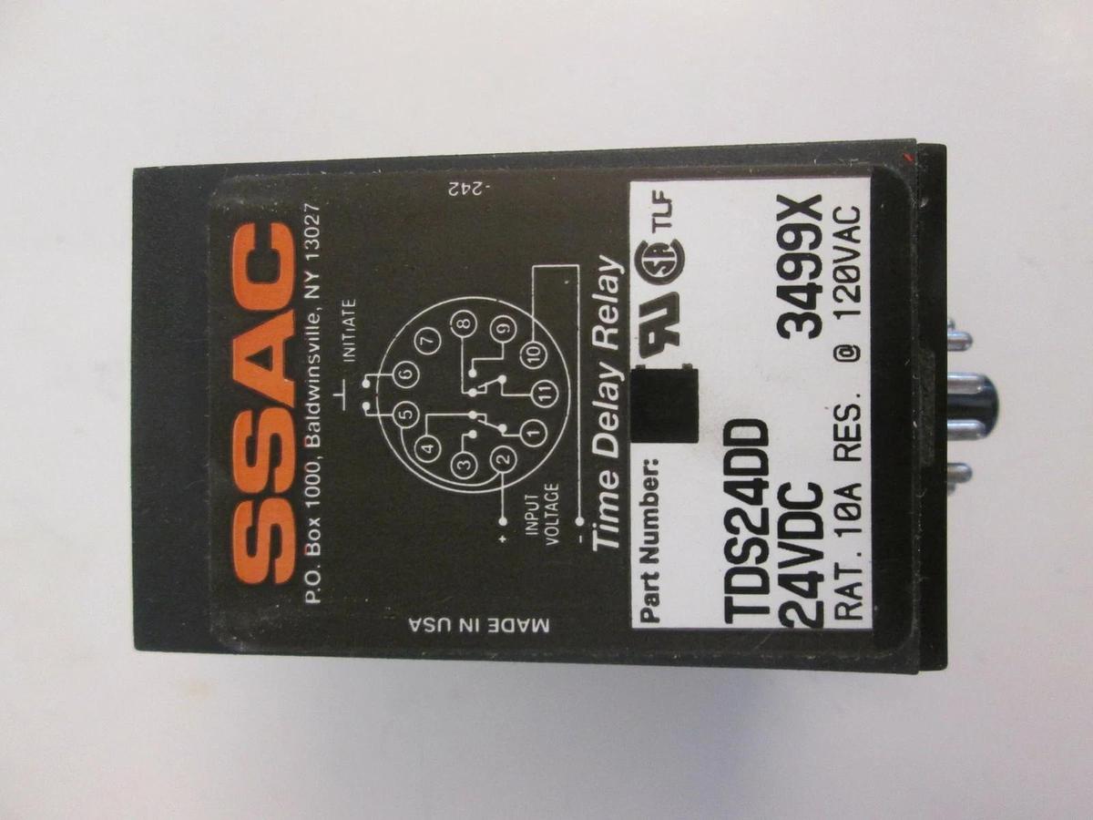 Used SSAC TDS24DD Digi-Set Time Delay Relay, 1s-512s, Used