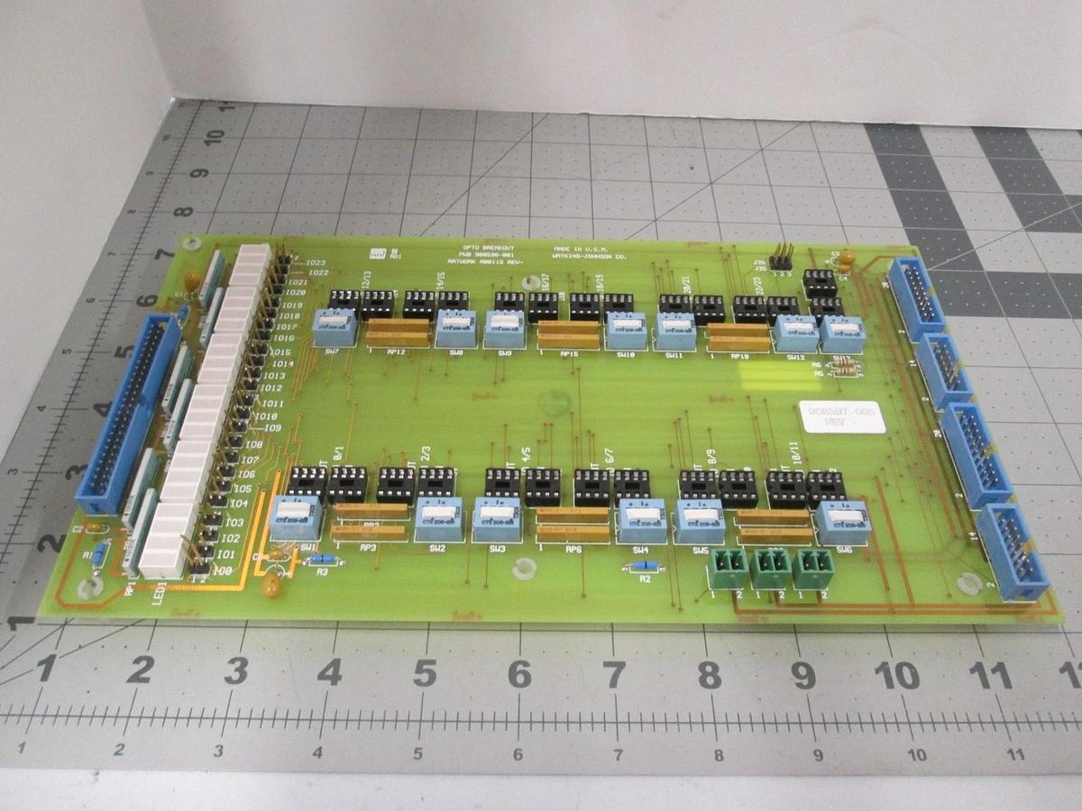 Watkins Johnson, 908597-005, Opto Breakout PCB Assy, WJ999, WJ1500, New