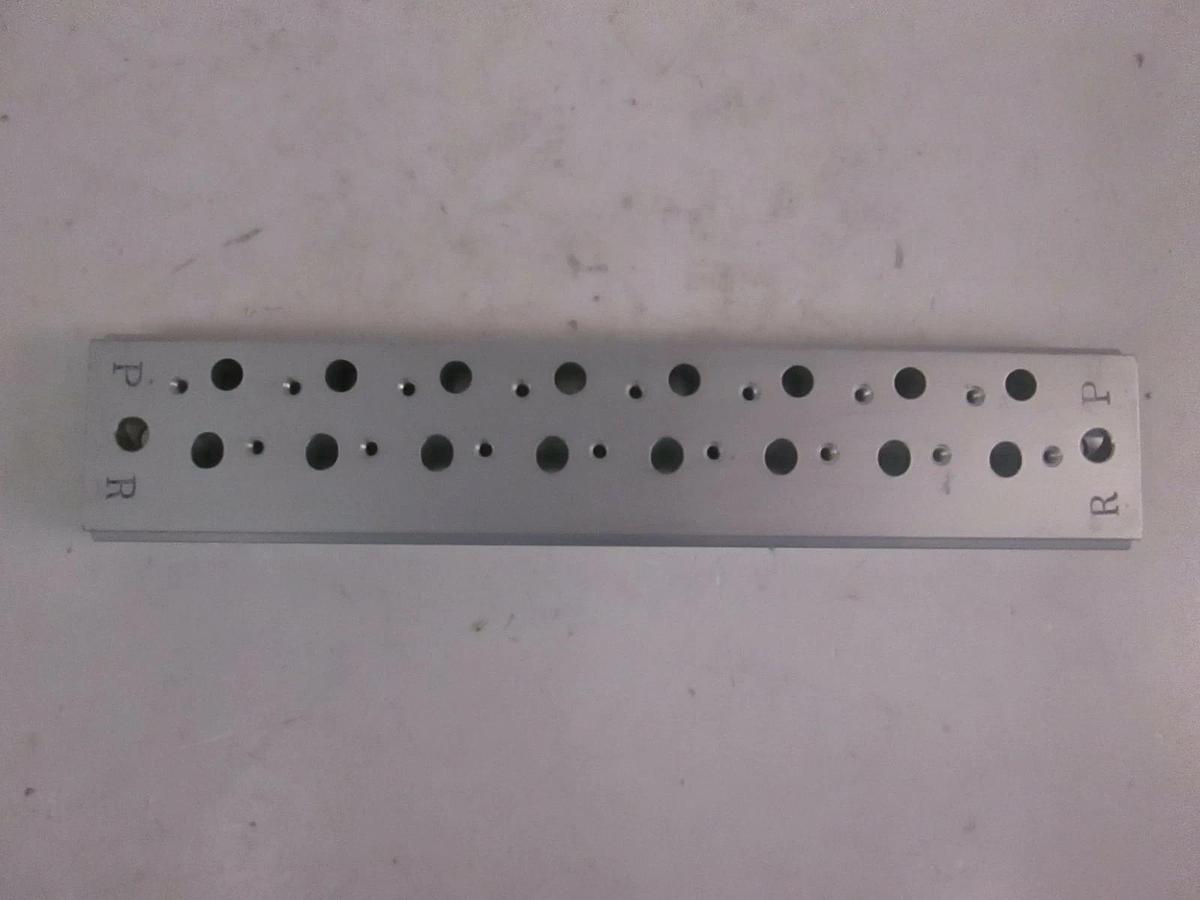 Used SMC 8 Position Manifold Block for Valve, Used