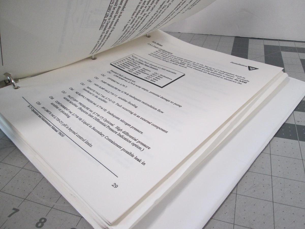 Used Gradient Point, Model R-75, Gas Abatement Operation and Maintenance Manual, Used