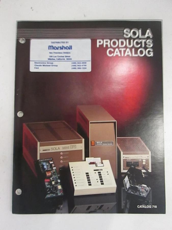 Used Sola Products Catalog, Catalog 718, Used