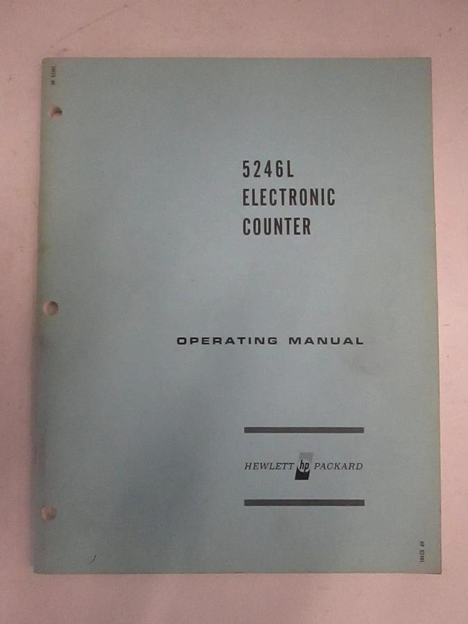 Used HP 5246L Electronic Counter Operating Manual, Used