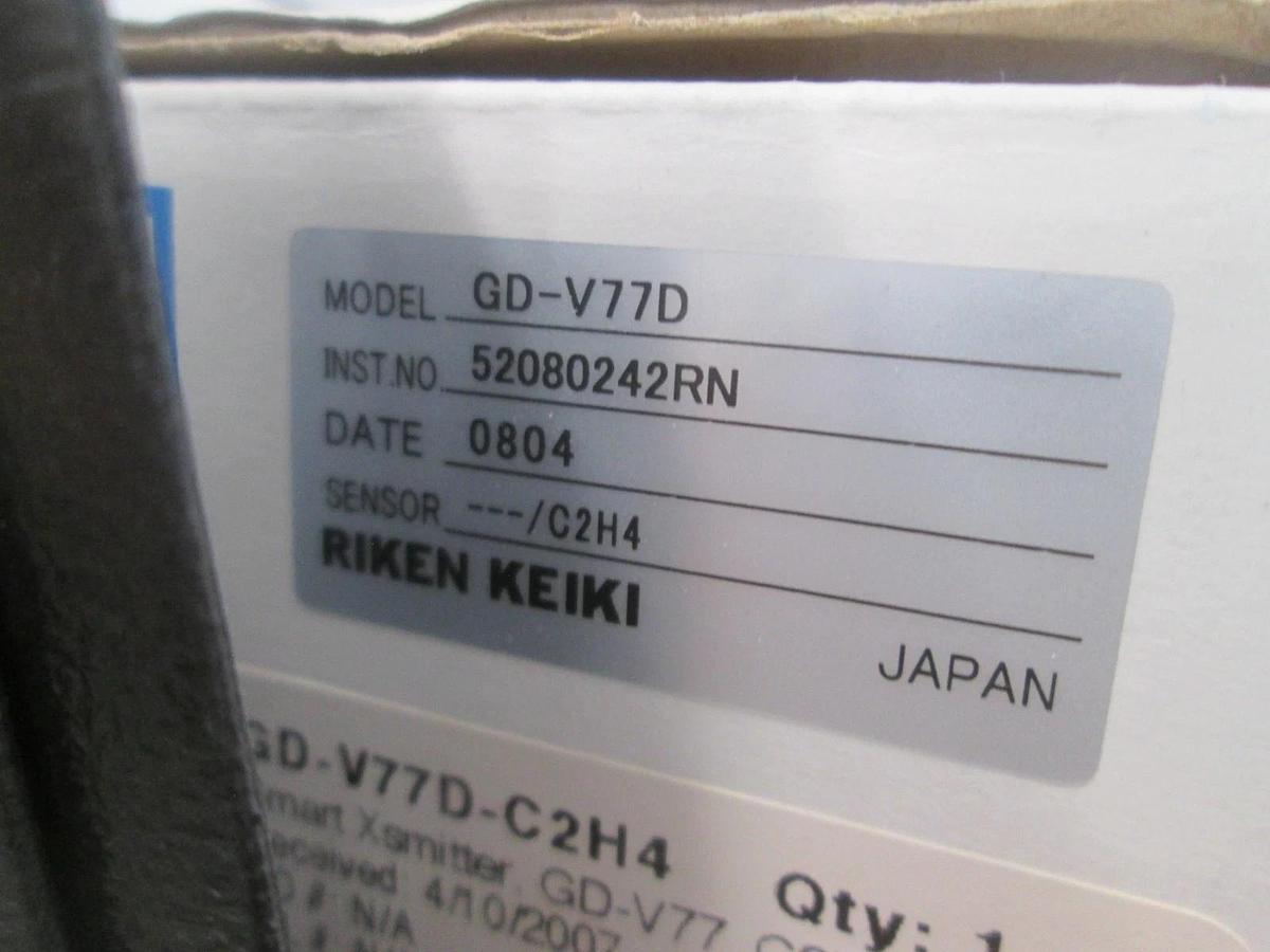 Riken Keiki, GD-V77D, Smart Gas Detector, C2H4 Sensor w/ Manual, New