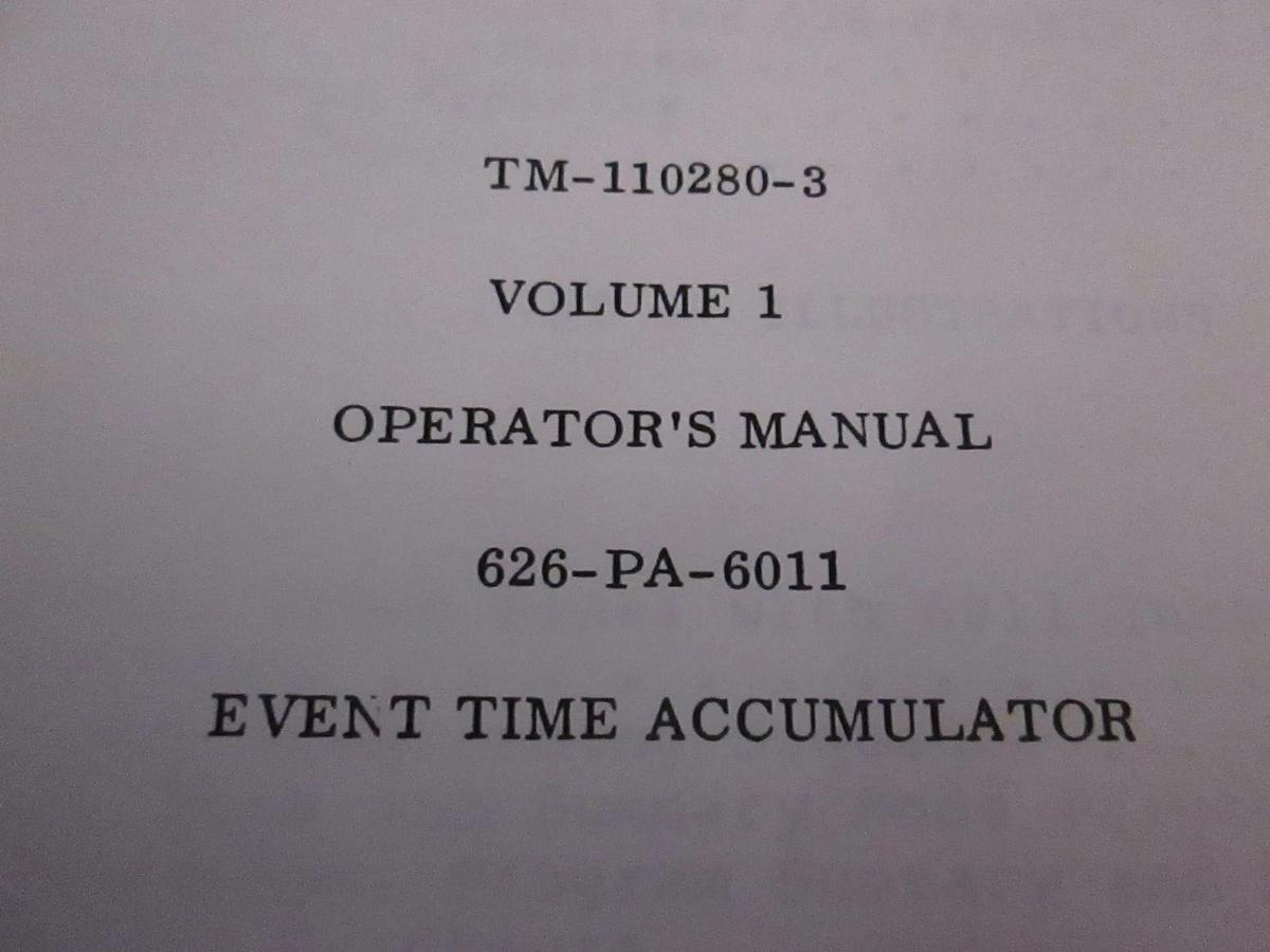 Used Dranetz TM-110280-3 Volume 1 Operator's Manual, Used