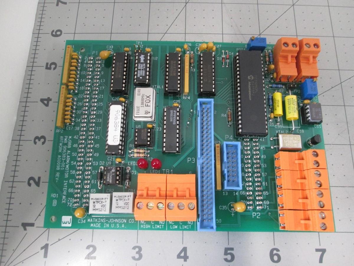 Watkins Johnson, 906384-001, Alarm/Motor Interface Card, New