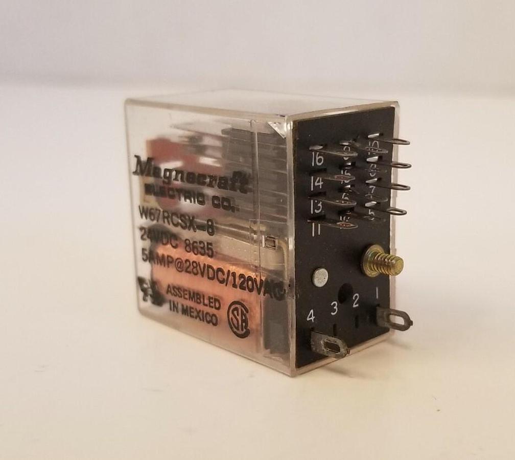 Used Magnecraft W67RCSX-8 Relays, Lot of 2, Used