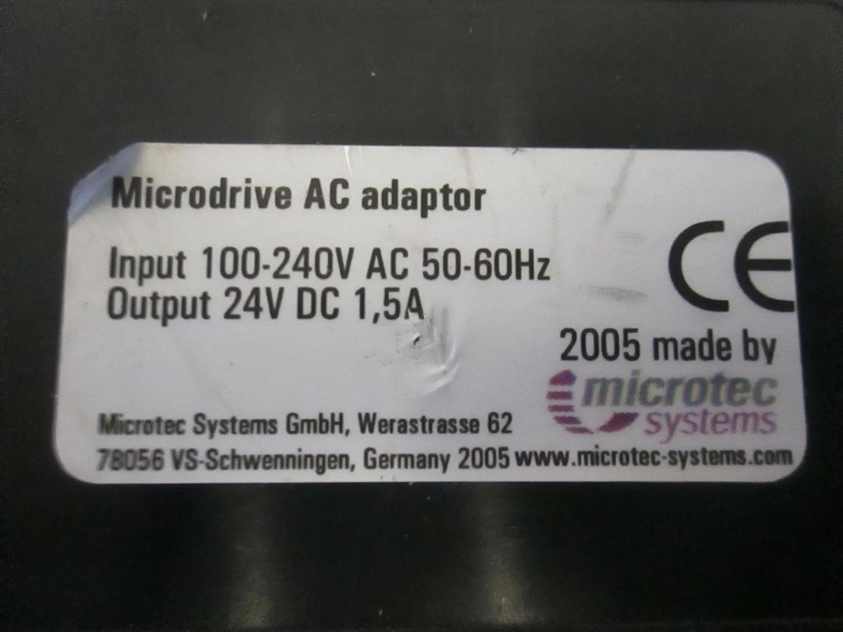 Used Microdrive, 50-60Hz, 100-240V IN, 24V Out, AC Adaptor, Used